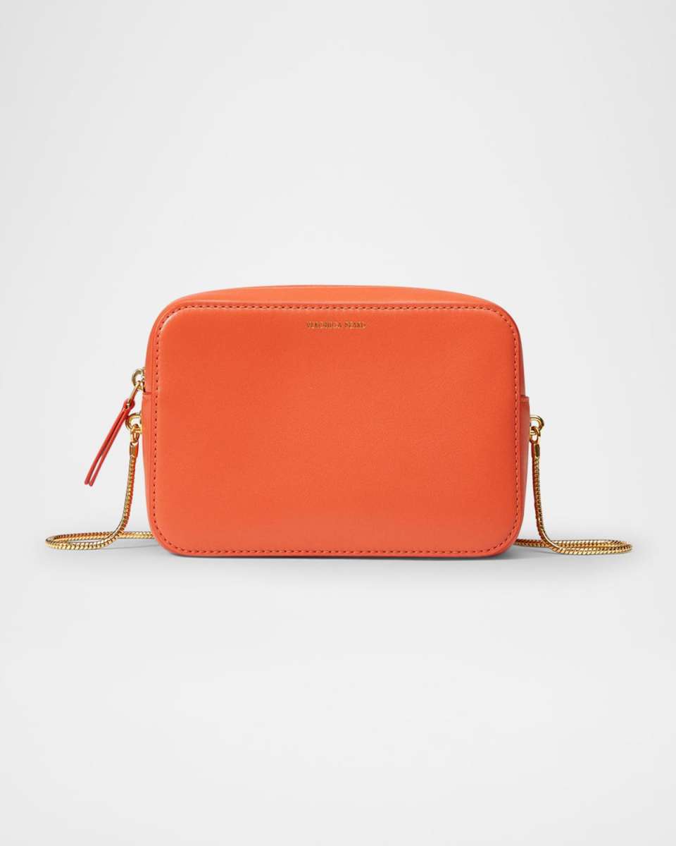 Boxy Chain Leather Crossbody Bag